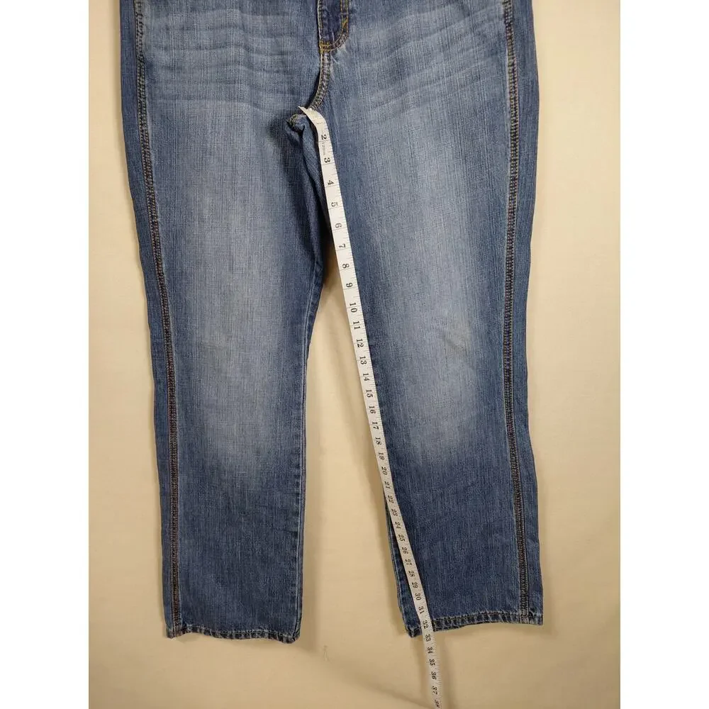 Wrangler Retro Blue Medium Wash Straight Leg Jeans Men Size W34 L32